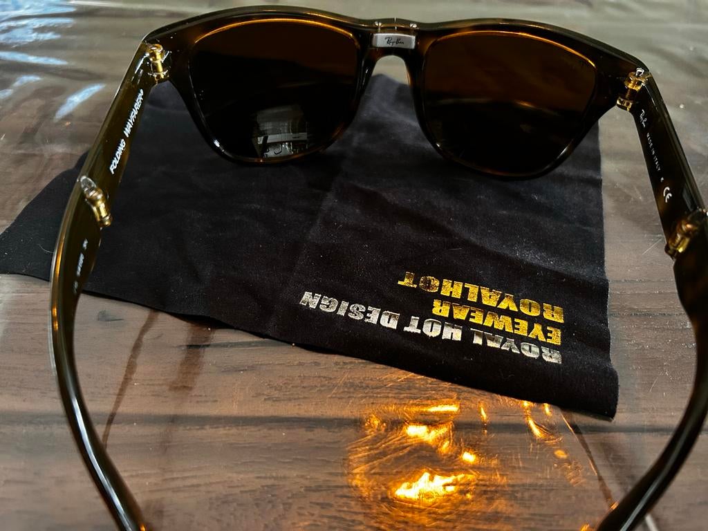 Ray-Ban Wayfarer Folding Classic RB4105, Gebruikt, Zonnebril, Bruin, Ophalen of Verzenden