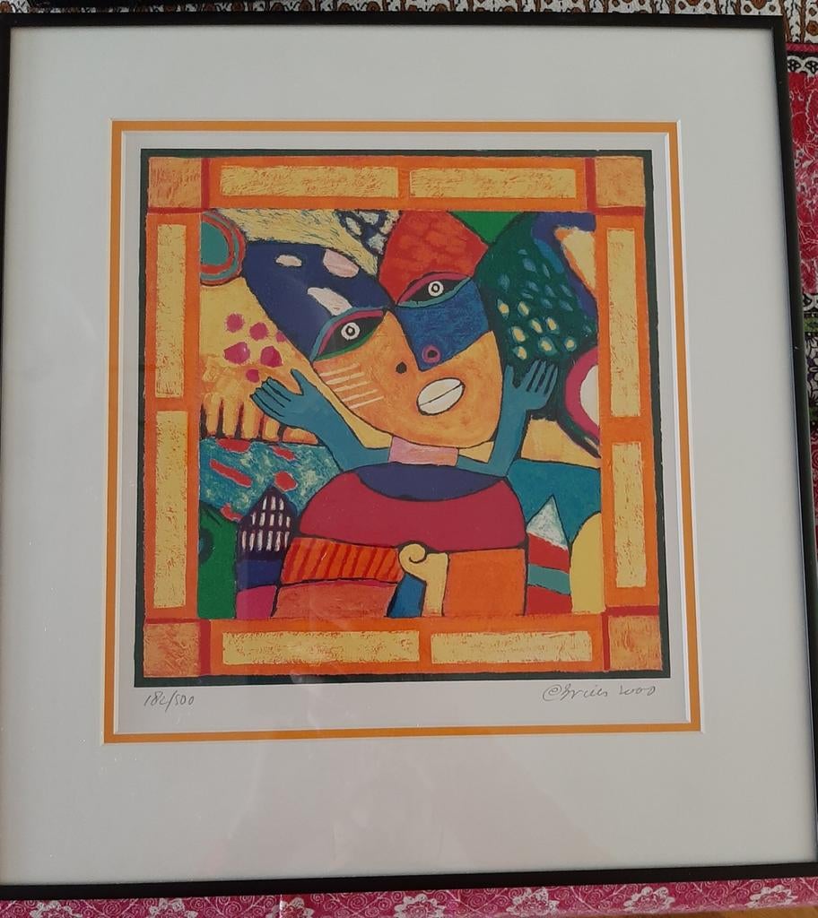 litho ingelijst,Clemens Briels, Ophalen of Verzenden