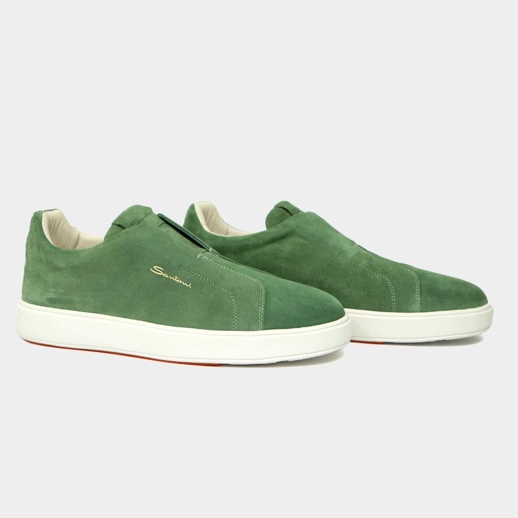 Santoni Sneaker "Victory" Groen Nieuw Maat 43,5, Overige kleuren, Nieuw, Ophalen of Verzenden, Vip Mode