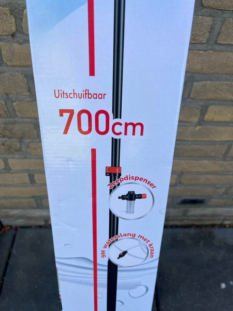 Uitschuifbare wasborstel 700cm met zeepdispenser, Ophalen of Verzenden, Nieuw