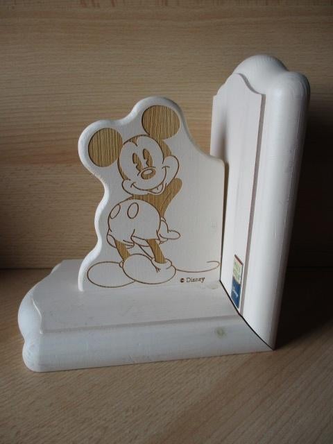 Disney Mickie Mouse houten boekensteun  20cm  Small World, Verzamelen, Ophalen of Verzenden, Overige figuren, Zo goed als nieuw