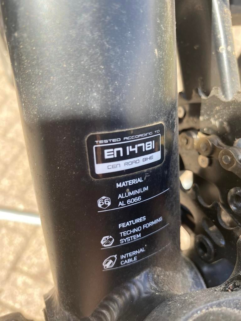 Racefiets zwart Merida ride 100, Heren, Aluminium, 61 tot 65 cm, Meer dan 20 versnellingen