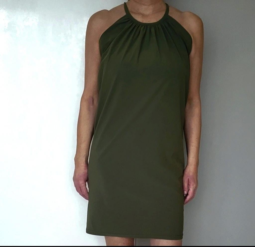 Studio Anneloes Carla zomerjurkje S Army Donkergroen Travel, Studio Anneloes, Ophalen of Verzenden, Zo goed als nieuw, Knielengte