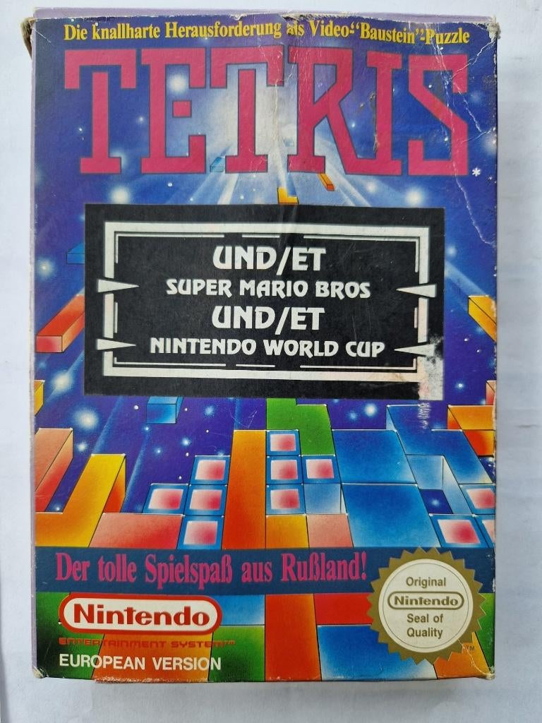 TETRIS SUPER MARIO BROS NINTENDO WORLD CUP, Spelcomputers en Games, Games | Nintendo NES, 1 speler, Ophalen of Verzenden, Gebruikt
