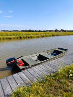 Aluminium platbodem boot met Mercury 6PK motor, Ophalen, Aluminium, Zo goed als nieuw, Benzine