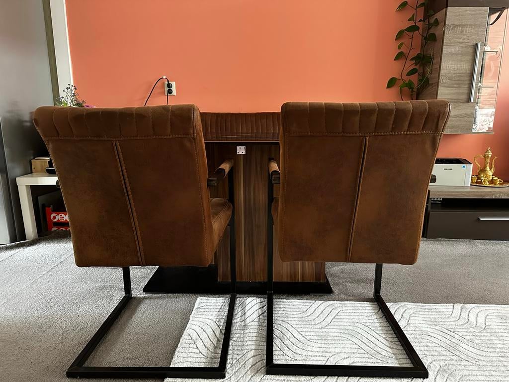 Eethoek set met bank, 2 stoelen en tafel, Ophalen, Gebruikt, Minder dan 4 stoelen