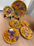 Franse barbotine schalen  fruitafbeelding Sarreguemines, Ophalen of Verzenden