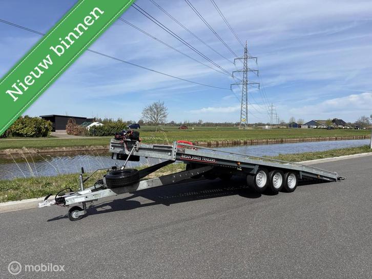 Brian James T6 3500 KG tridem autotransporter 550x224 cm!, Auto diversen, Aanhangers en Bagagewagens, Gebruikt
