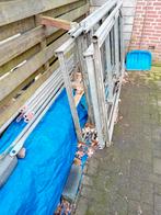 Stevige Metalen steiger, Ophalen of Verzenden, Gebruikt, Gevelsteiger, 5 meter of hoger