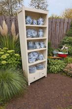 Brocante oudwitte patina boekenkast/ keukenkast, Ophalen, Gebruikt, 50 tot 100 cm, Minder dan 100 cm