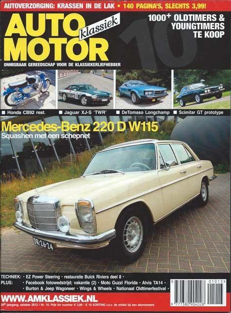 AMK 10 2013 : Mercedes 220D - Honda CB92 - Jeep Wagoneer, Boeken, Auto's | Folders en Tijdschriften, Gelezen, Algemeen, Ophalen of Verzenden