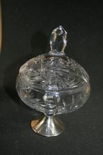 Kristallen coupe op zilveren voet zilver, Ophalen of Verzenden, Zilver