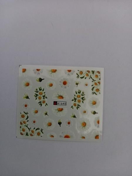 Velletje nagel water decals stickers A1645 bloemen wit, Verzenden, Wit, Nieuw, Handen en Nagels
