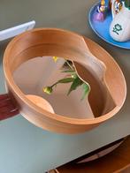 Spiegel 40 cm hout van merk Zuiver, Huis en Inrichting, Woonaccessoires | Spiegels, Ophalen, Minder dan 50 cm, Gebruikt, Rond