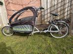 Gazelle Cabby Bakfiets - regentent - maxicosi houders, Fietsen en Brommers, Ophalen, Gebruikt, 2 kinderen, Huif