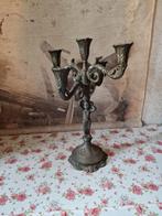 Antiek koperen kandelaar cupido, Ophalen of Verzenden, Koper of Brons