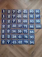Emaille huisnummers dikke cijfers (1-100), Antiek en Kunst, Ophalen of Verzenden