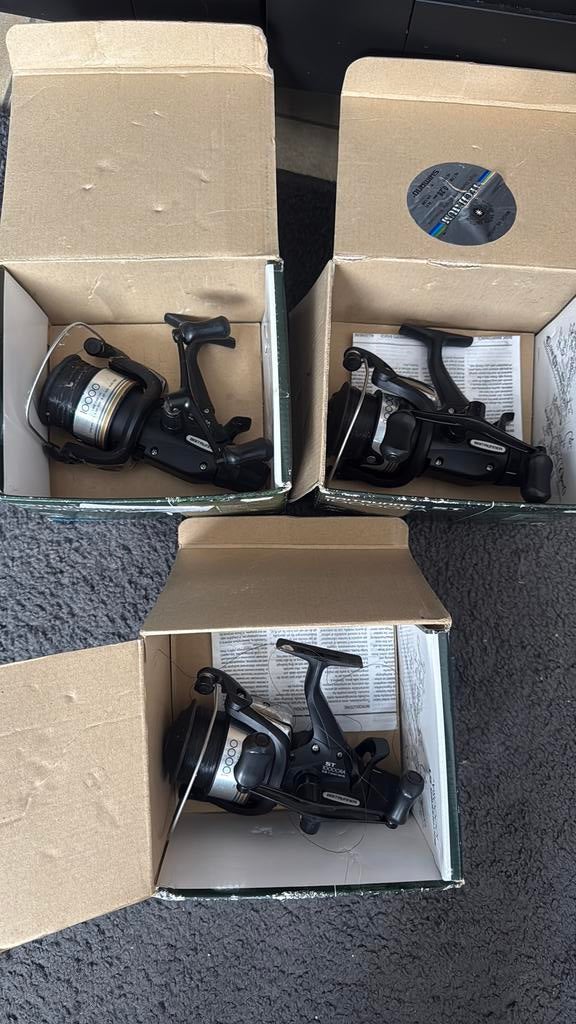 3 Shimano ST Baitrunner 10.000RA, Watersport en Boten, Hengelsport | Karpervissen, Ophalen of Verzenden, Zo goed als nieuw, Molen