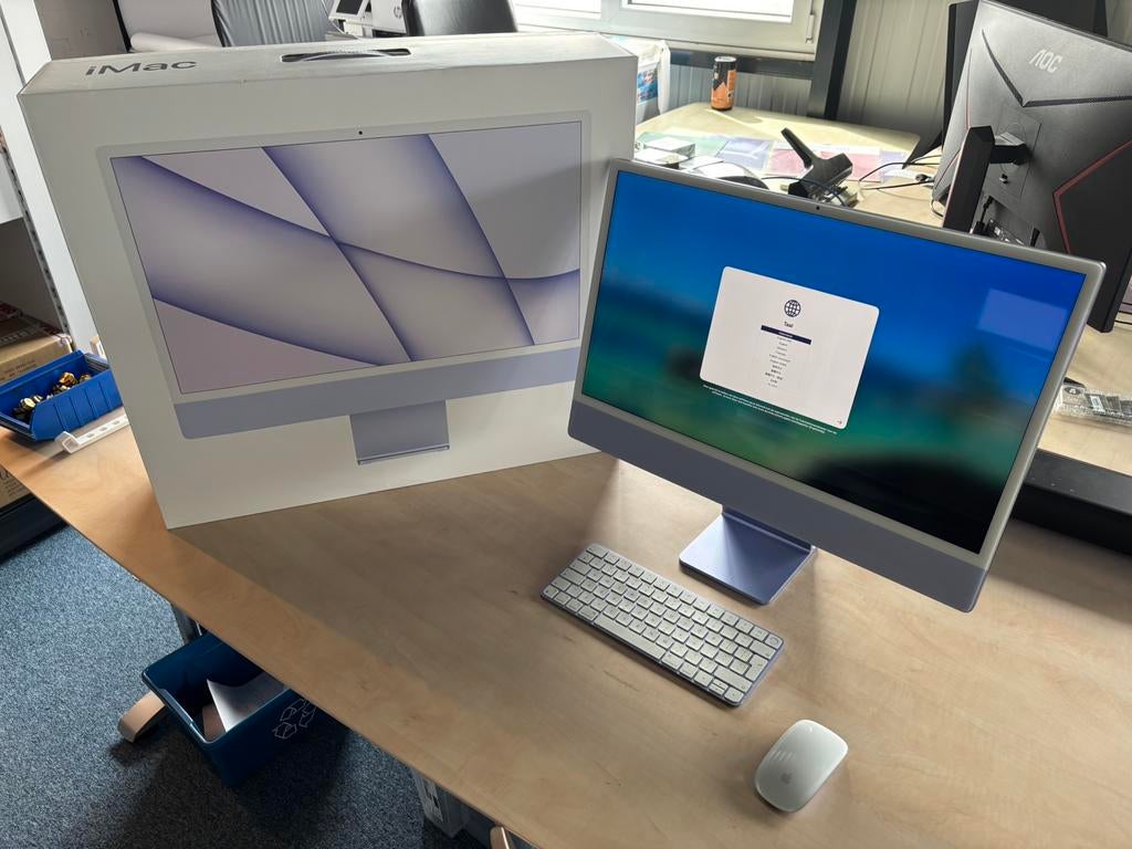 Apple iMac 24 inch M1 paars | 16GB RAM | 512GB SSD |, Computers en Software, Apple Desktops, Ophalen, 24", SSD, IMac