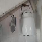 Wit emaille melkbusje, Ophalen of Verzenden