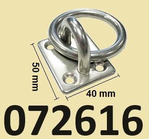 072616 RVS aanlegring 50 x 40 mm. € 7,95, Watersport en Boten, Ophalen of Verzenden, Nieuw, Overige typen