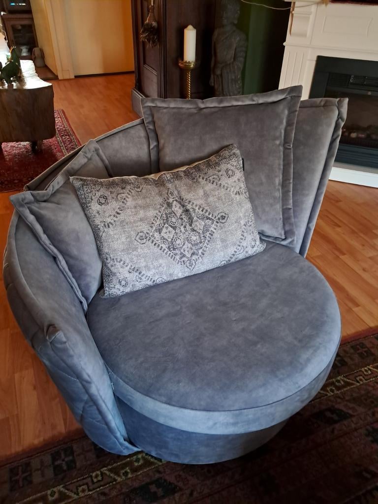 Loveseat grijs metallic, Ophalen, Zo goed als nieuw, 75 tot 100 cm
