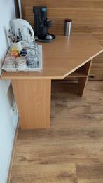 Compacte houten tafel met opbergruimte, Modern, Compact, 50 tot 100 cm, Tot twee personen, Zo goed als nieuw