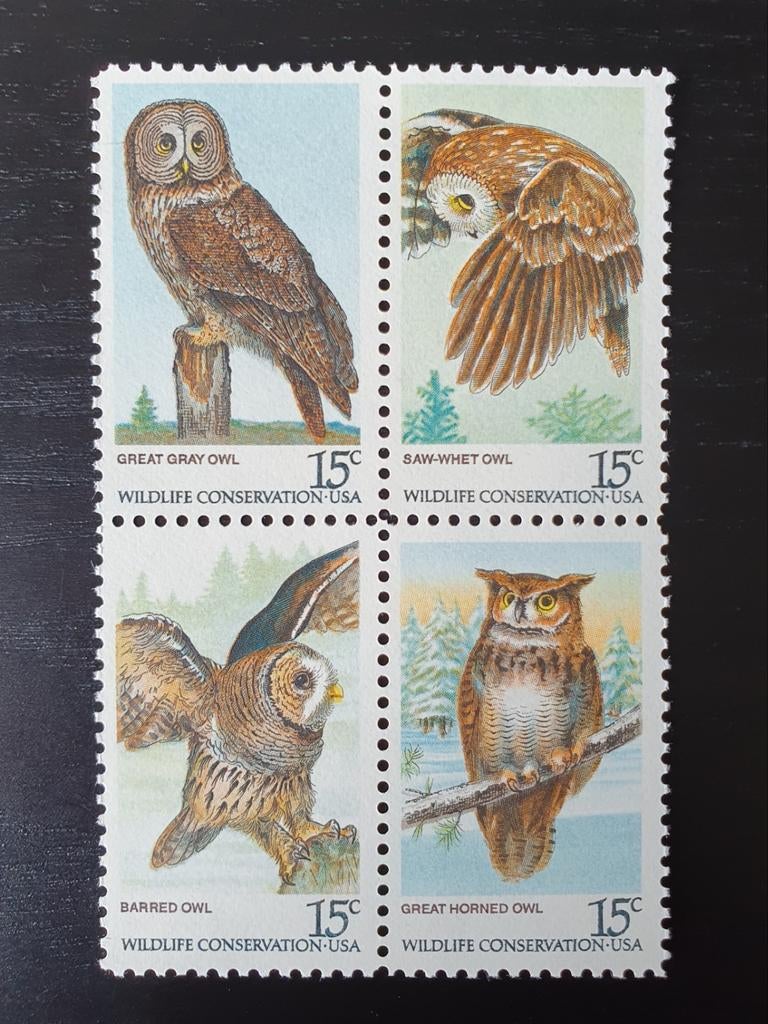 USA 1978 Vogels Uil Michel 1358-1361 postfris, Verzenden, Postfris, Dier of Natuur