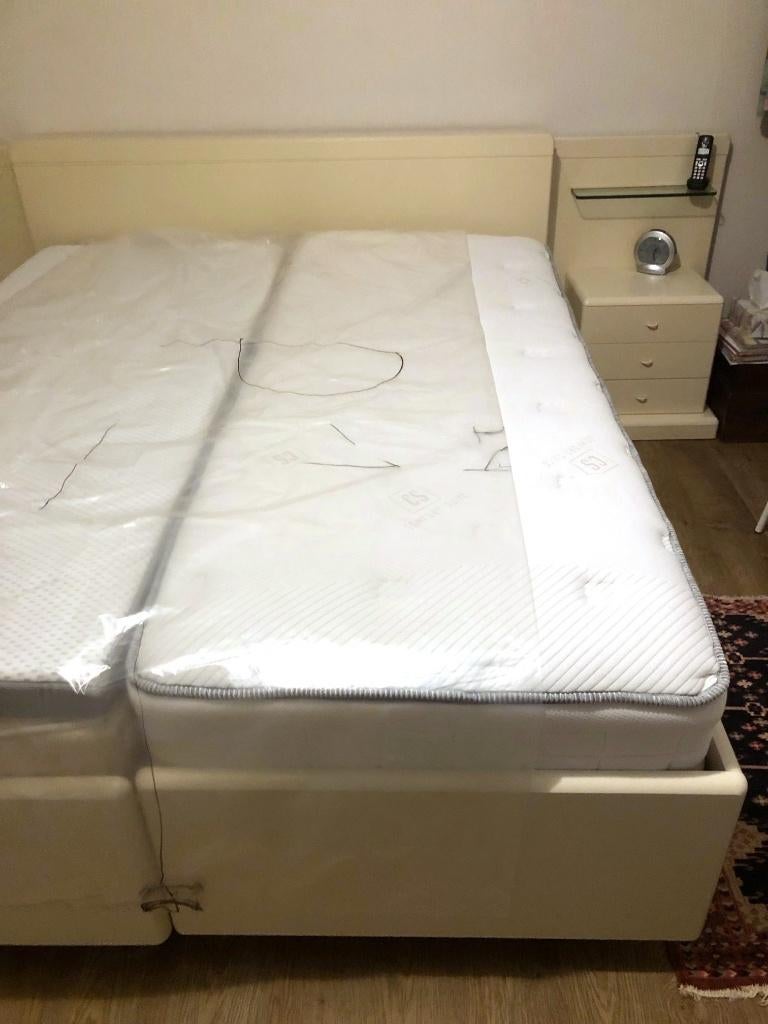 twee persoons electrisch verstelbaar bed, Ophalen, Tweepersoons, 180 cm, Hout