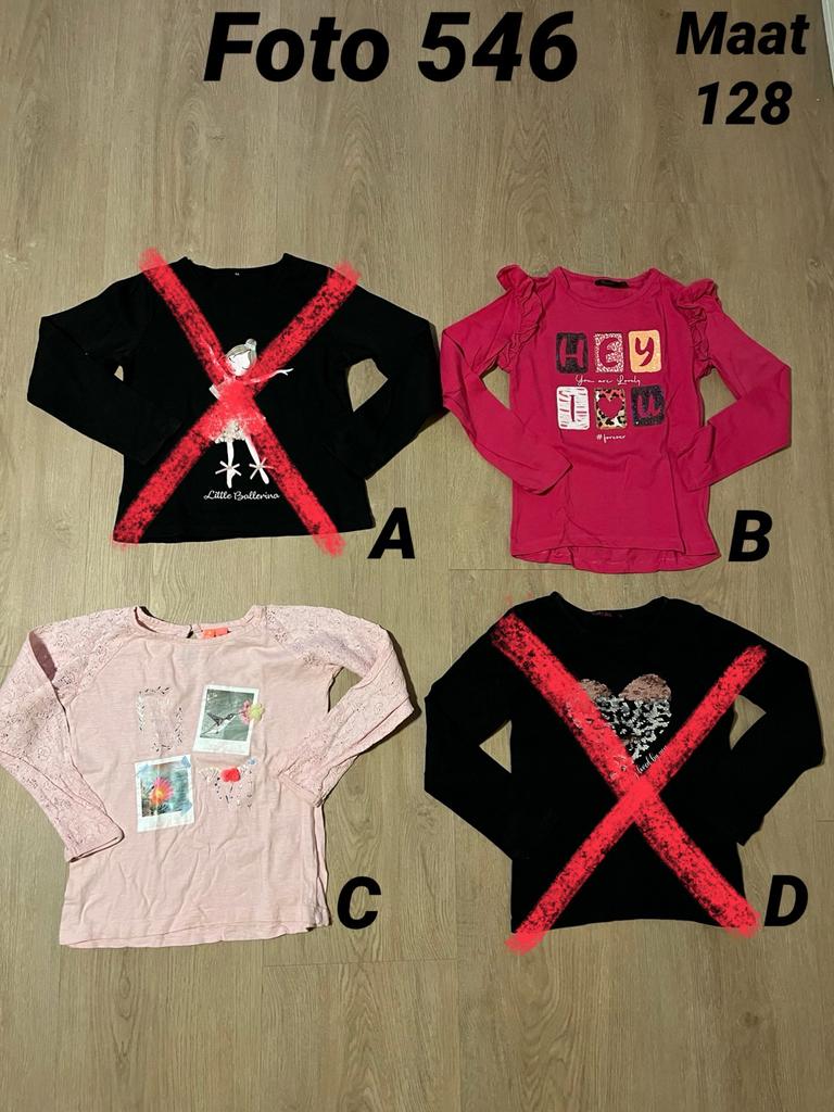 Longsleeve meisje maat 128 zgan *foto 546*, Kinderen en Baby's, Kinderkleding | Maat 128, Ophalen of Verzenden, Zo goed als nieuw