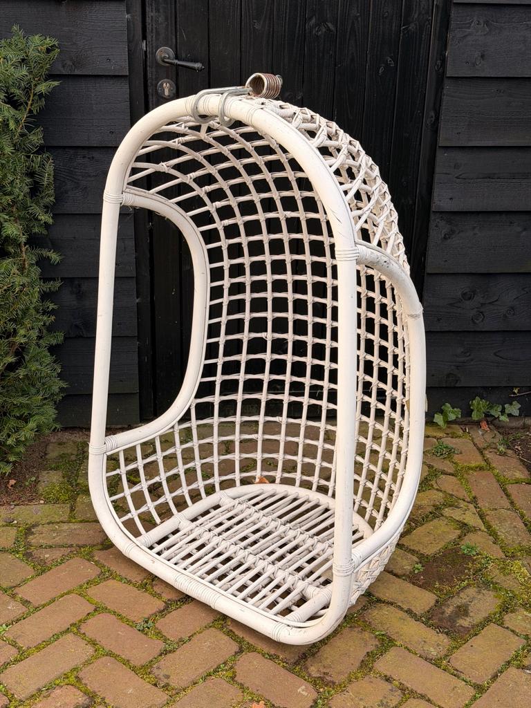 Hangstoel, Wit, Huis en Inrichting, Stoelen, Ophalen, Gebruikt, Wit, Riet of Rotan