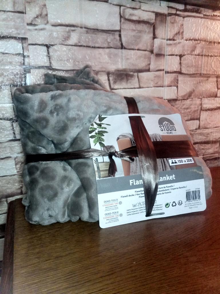 woondeken flanell bruin 150x200, Huis en Inrichting, Woonaccessoires | Plaids en Woondekens, Ophalen of Verzenden, Nieuw