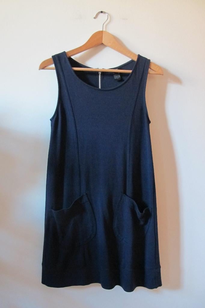 Navy dress with pockets (H&M), H&M, Blauw, Ophalen of Verzenden, Maat 34 (XS) of kleiner