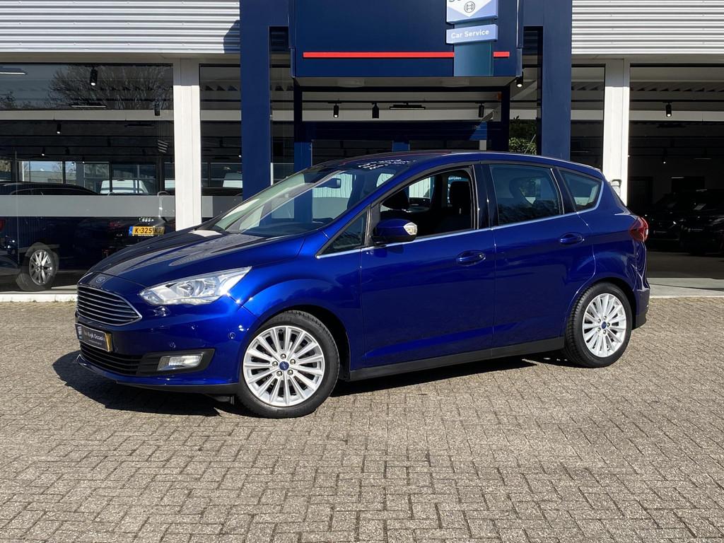 Ford C-Max 1.0 Titanium / NL-Auto / 48.000 KM / Apple-Carpla, Auto's, Ford, Voorwielaandrijving, Gebruikt, Euro 6, Blauw