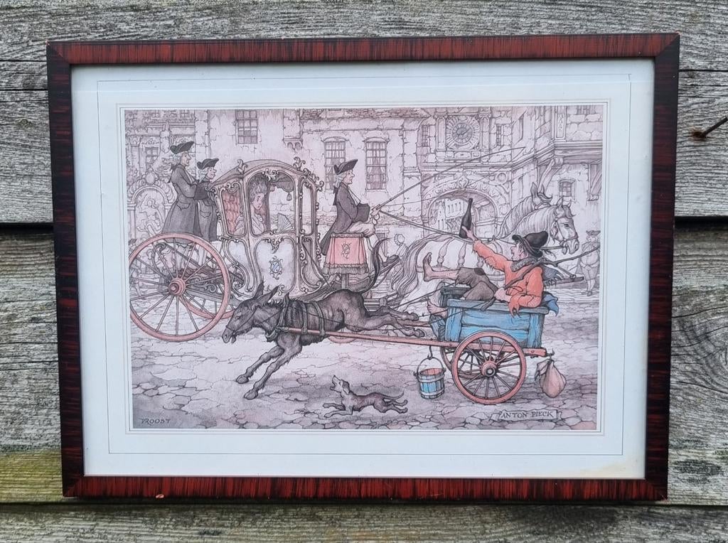 Anton Pieck, Antiek en Kunst, Kunst | Tekeningen en Foto's, Ophalen of Verzenden