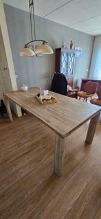 Te koop: houten eettafel 190x95cm, Ophalen, Gebruikt, 50 tot 100 cm, 150 tot 200 cm