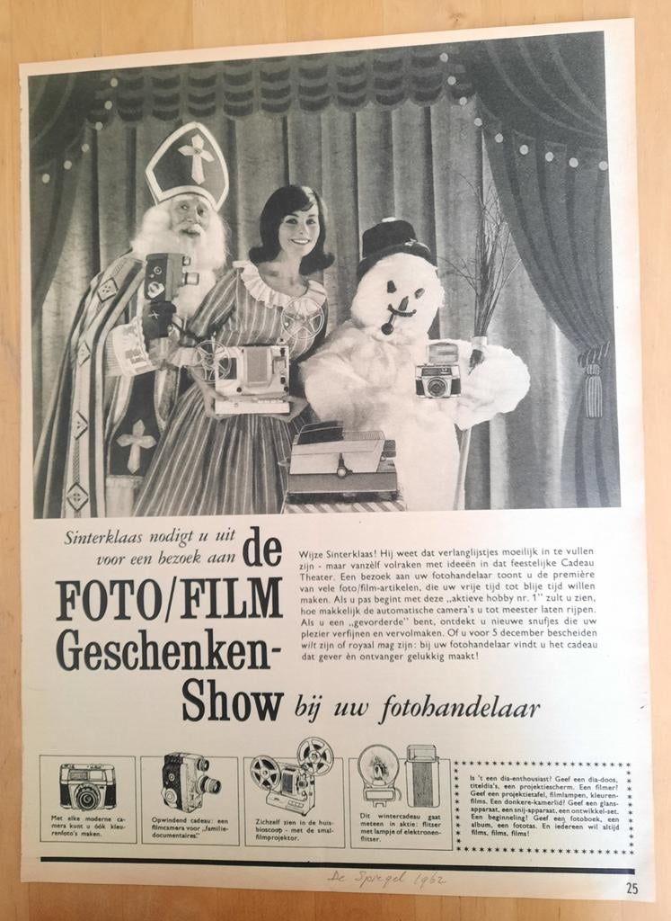 Sinterklaas Foto/Film Geschenken Show Advertentie, Diversen, Sinterklaas, Ophalen of Verzenden, Gebruikt