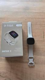 Fitbit Sense 2 zilver smartwatch horloge, Afstand, Gebruikt, Zwart, Ophalen of Verzenden