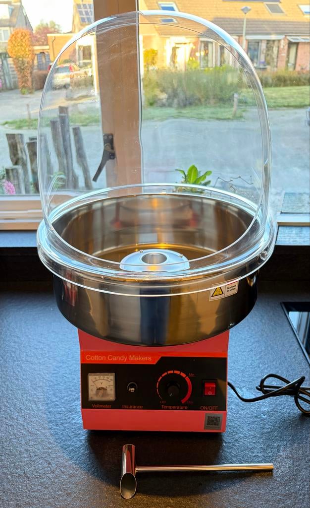 Te huur: suikerspinmachine /cotton candy machine incl extras, Ophalen, Zo goed als nieuw, Overige