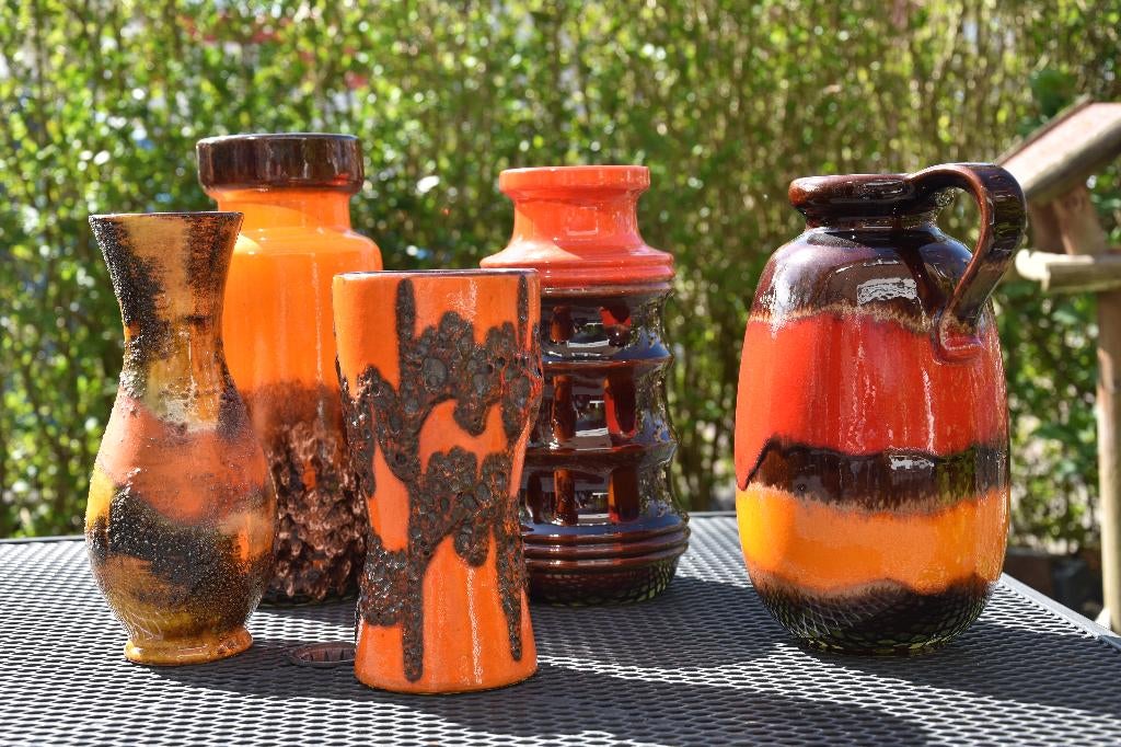 Vintage West - Germany Vazen, Huis en Inrichting, Woonaccessoires | Vazen, Ophalen, Gebruikt, Overige kleuren, Aardewerk of Porselein