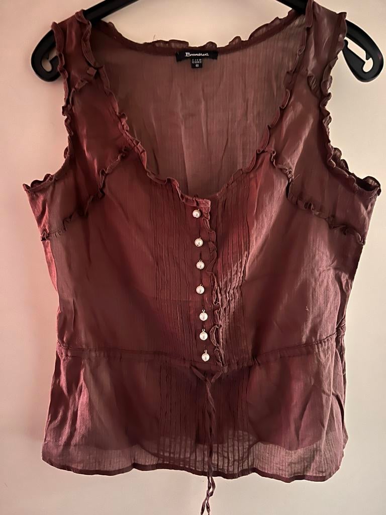 Luchtige zomertop bruin maat 40, Kleding | Dames, Tops, Maat 38/40 (M), Bruin, Ophalen of Verzenden, Zo goed als nieuw