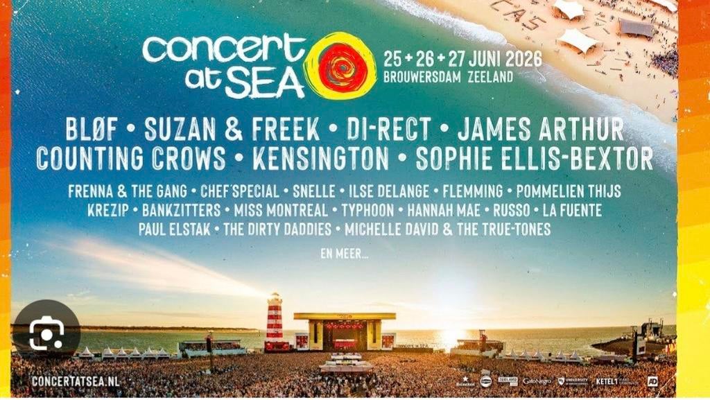 GEZOCHT CONCERT AT SEA / CAS WEEKEND TICKETS 2026 - 2 STUKS, Tickets en Kaartjes, Twee personen