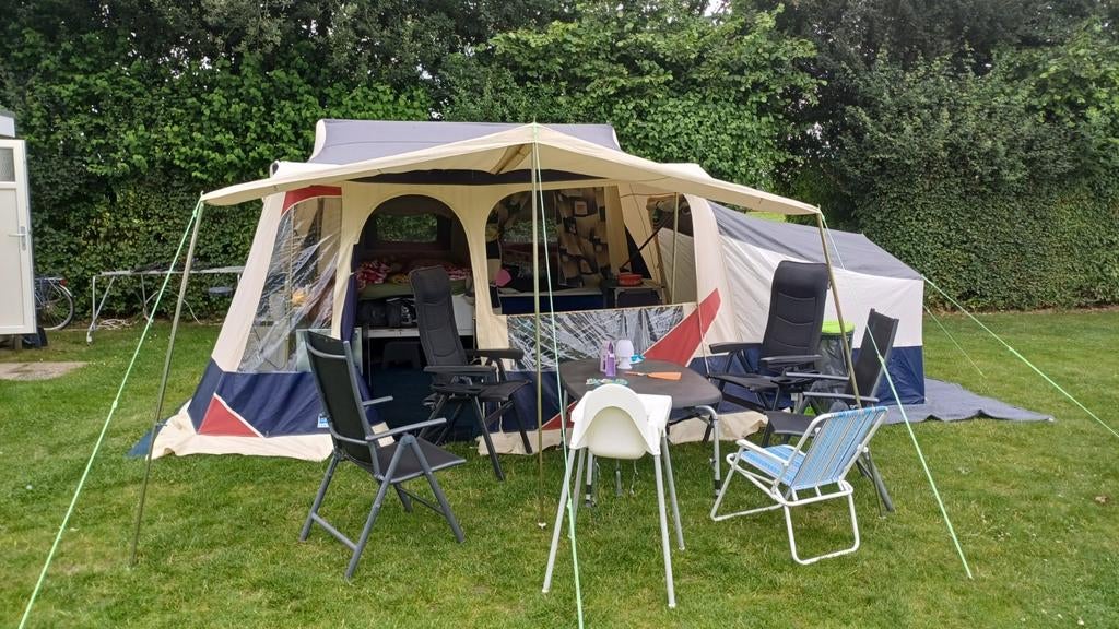 Vouwwagen 6 persoons jametic, Caravans en Kamperen, Vouwwagens, Ophalen, Blauw, Aanwezig, Jamet