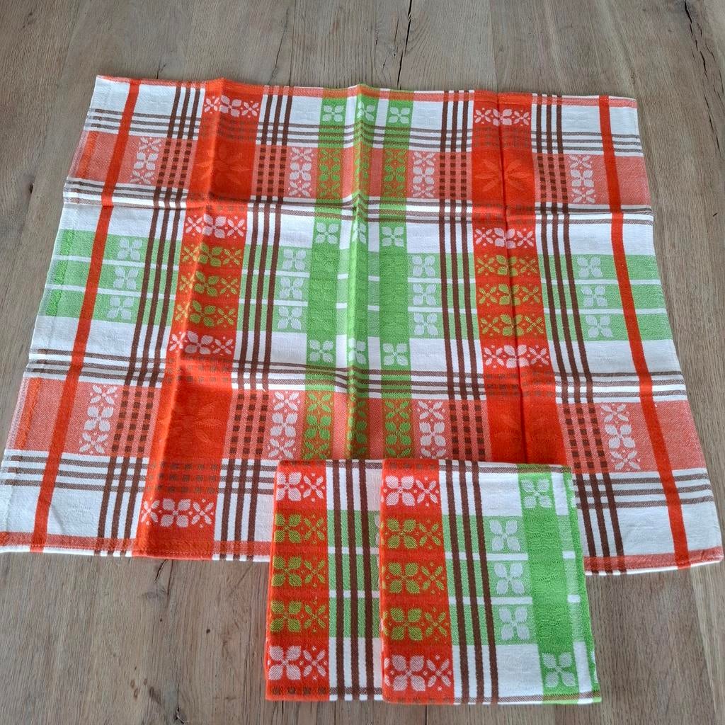 3 x vintage theedoeken birdy textiles nieuw, Huis en Inrichting, Keuken | Textiel, Ophalen of Verzenden, Nieuw, Theedoek of Handdoek