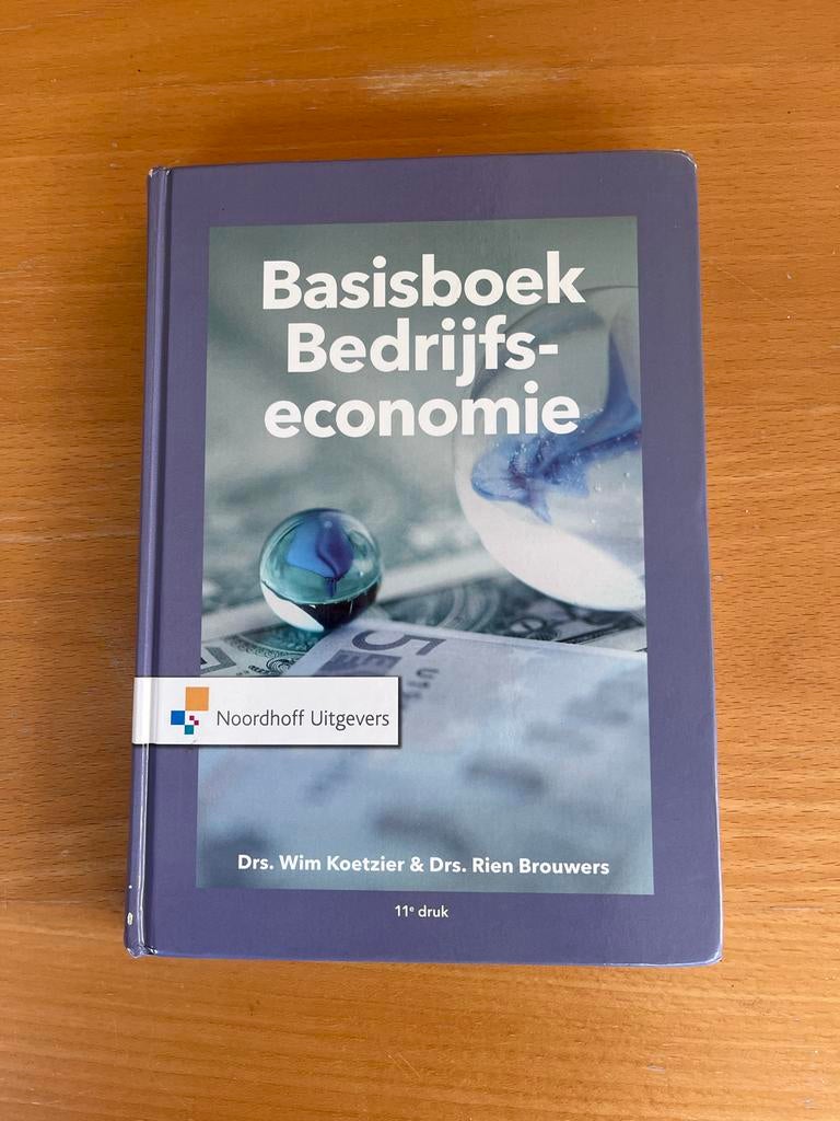 Basisboek Bedrijfseconomie - Noordhoff Uitgevers, Boeken, Studieboeken en Cursussen, Ophalen of Verzenden, Gamma, Gelezen, HBO