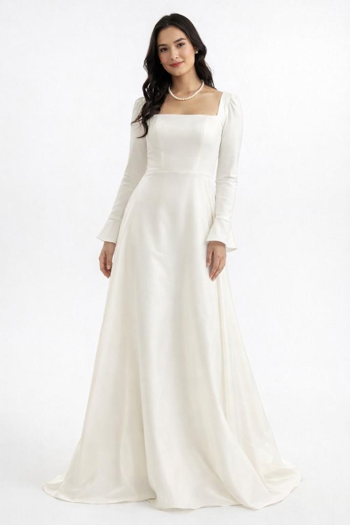 Bruidsjurk afstelbaar met touw, Kleding | Dames, Trouwkleding en Trouwaccessoires, Ophalen of Verzenden, Zo goed als nieuw, Wit