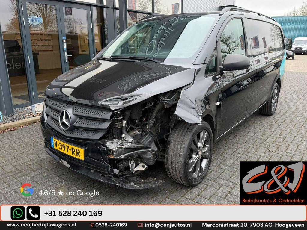 Mercedes-Benz Vito 116 CDI Lang schade, navi, cruise, airco,, Auto diversen, Automaat, Overige carrosserieën, Zwart, Mercedes-Benz