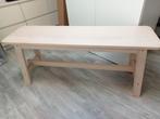 Blank houten bankje, Ophalen, Overige kleuren, Zo goed als nieuw, Eén
