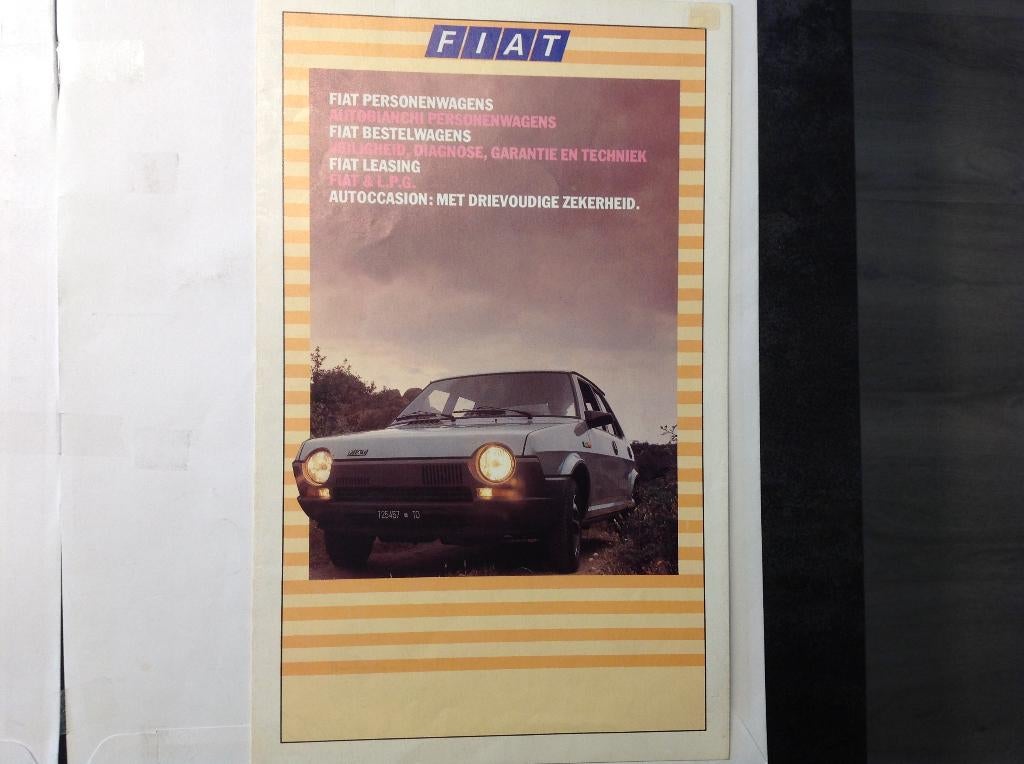 Fiat personen- en bestelauto vouw folder NED 1980, Ophalen of Verzenden, Nieuw, Overige merken