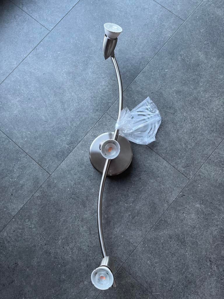 Plafondspot/Wandspot met 3 LED-lampen, Huis en Inrichting, Lampen | Spots, Ophalen, Gebruikt, Metaal of Aluminium, Led